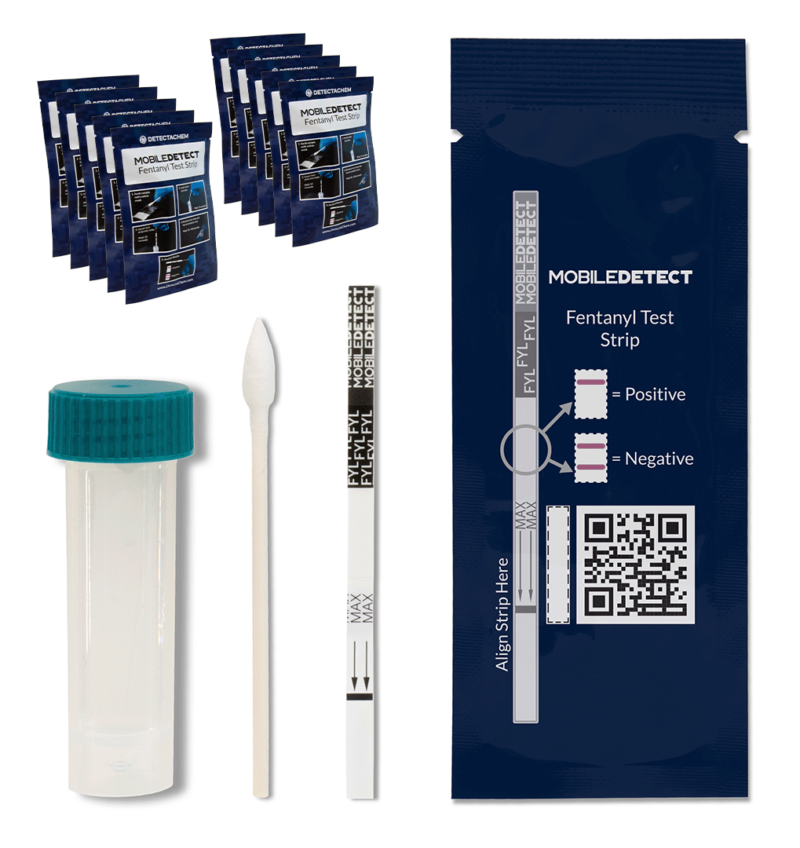Fentanyl test strip kits - 10 individually packaged kits